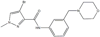 4-bromo-1-methyl-N-[3-(4-morpholinylmethyl)phenyl]-1H-pyrazole-3-carboxamide Structure