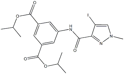 diisopropyl 5-{[(4-iodo-1-methyl-1H-pyrazol-3-yl)carbonyl]amino}isophthalate 구조식 이미지