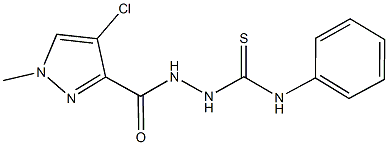 2-[(4-chloro-1-methyl-1H-pyrazol-3-yl)carbonyl]-N-phenylhydrazinecarbothioamide Structure