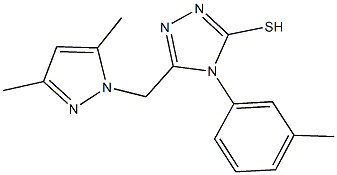 5-[(3,5-dimethyl-1H-pyrazol-1-yl)methyl]-4-(3-methylphenyl)-4H-1,2,4-triazole-3-thiol Structure