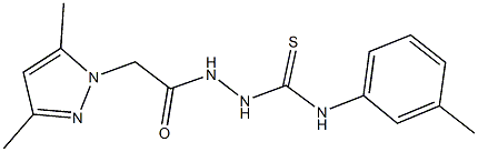 2-[(3,5-dimethyl-1H-pyrazol-1-yl)acetyl]-N-(3-methylphenyl)hydrazinecarbothioamide 구조식 이미지