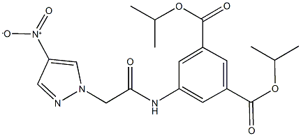 diisopropyl 5-[({4-nitro-1H-pyrazol-1-yl}acetyl)amino]isophthalate 구조식 이미지