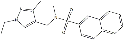 N-[(1-ethyl-3-methyl-1H-pyrazol-4-yl)methyl]-N-methyl-2-naphthalenesulfonamide 구조식 이미지