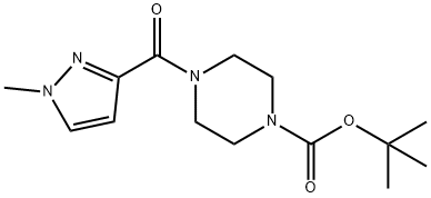 tert-butyl 4-[(1-methyl-1H-pyrazol-3-yl)carbonyl]-1-piperazinecarboxylate Structure