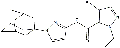N-[1-(1-adamantyl)-1H-pyrazol-3-yl]-4-bromo-1-ethyl-1H-pyrazole-5-carboxamide Structure