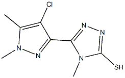 5-(4-chloro-1,5-dimethyl-1H-pyrazol-3-yl)-4-methyl-4H-1,2,4-triazol-3-yl hydrosulfide Structure