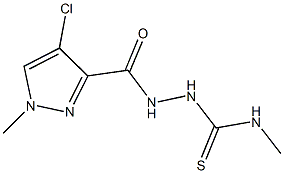2-[(4-chloro-1-methyl-1H-pyrazol-3-yl)carbonyl]-N-methylhydrazinecarbothioamide Structure