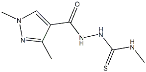 2-[(1,3-dimethyl-1H-pyrazol-4-yl)carbonyl]-N-methylhydrazinecarbothioamide 구조식 이미지