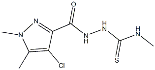 2-[(4-chloro-1,5-dimethyl-1H-pyrazol-3-yl)carbonyl]-N-methylhydrazinecarbothioamide Structure