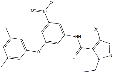4-bromo-N-{3-(3,5-dimethylphenoxy)-5-nitrophenyl}-1-ethyl-1H-pyrazole-5-carboxamide Structure