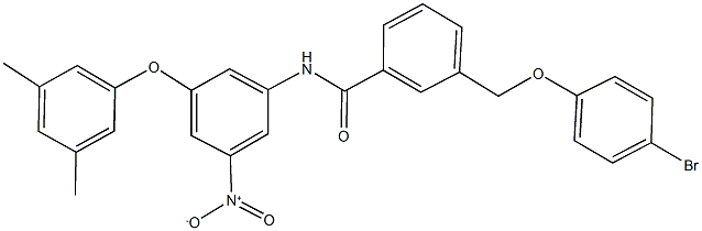 3-[(4-bromophenoxy)methyl]-N-{3-(3,5-dimethylphenoxy)-5-nitrophenyl}benzamide 구조식 이미지