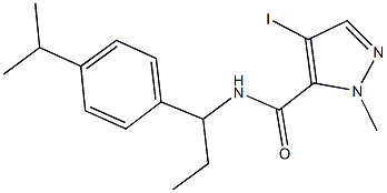 4-iodo-N-[1-(4-isopropylphenyl)propyl]-1-methyl-1H-pyrazole-5-carboxamide 구조식 이미지