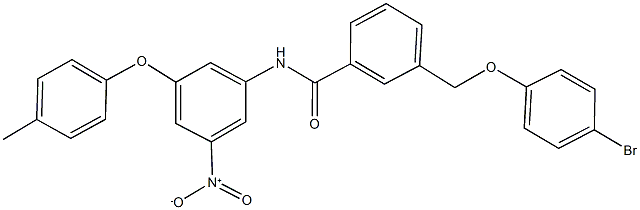 3-[(4-bromophenoxy)methyl]-N-[3-nitro-5-(4-methylphenoxy)phenyl]benzamide Structure