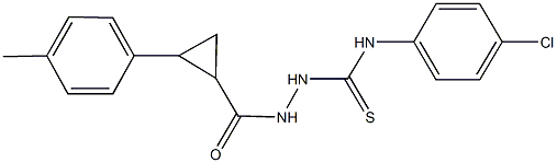 N-(4-chlorophenyl)-2-{[2-(4-methylphenyl)cyclopropyl]carbonyl}hydrazinecarbothioamide 구조식 이미지