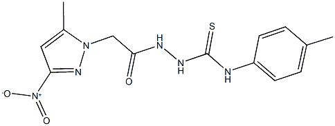 2-({3-nitro-5-methyl-1H-pyrazol-1-yl}acetyl)-N-(4-methylphenyl)hydrazinecarbothioamide Structure