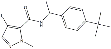 N-[1-(4-tert-butylphenyl)ethyl]-4-iodo-1-methyl-1H-pyrazole-5-carboxamide Structure