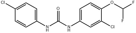 N-[3-chloro-4-(difluoromethoxy)phenyl]-N'-(4-chlorophenyl)urea 구조식 이미지