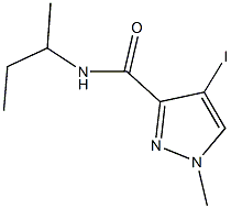 N-(sec-butyl)-4-iodo-1-methyl-1H-pyrazole-3-carboxamide Structure