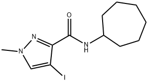 N-cycloheptyl-4-iodo-1-methyl-1H-pyrazole-3-carboxamide 구조식 이미지