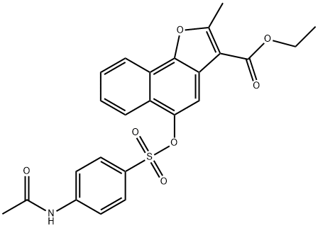 ethyl 5-({[4-(acetylamino)phenyl]sulfonyl}oxy)-2-methylnaphtho[1,2-b]furan-3-carboxylate 구조식 이미지