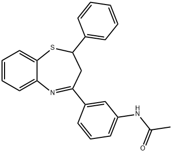 N-[3-(2-phenyl-2,3-dihydro-1,5-benzothiazepin-4-yl)phenyl]acetamide Structure