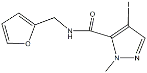 N-(2-furylmethyl)-4-iodo-1-methyl-1H-pyrazole-5-carboxamide Structure