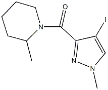 1-[(4-iodo-1-methyl-1H-pyrazol-3-yl)carbonyl]-2-methylpiperidine 구조식 이미지