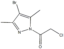 4-bromo-1-(chloroacetyl)-3,5-dimethyl-1H-pyrazole 구조식 이미지