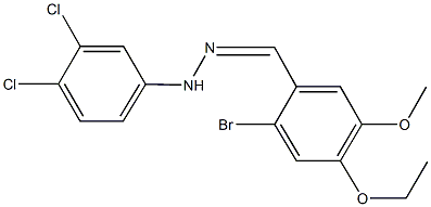 2-bromo-4-ethoxy-5-methoxybenzaldehyde (3,4-dichlorophenyl)hydrazone 구조식 이미지