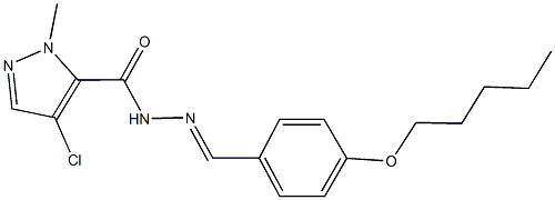 4-chloro-1-methyl-N'-[4-(pentyloxy)benzylidene]-1H-pyrazole-5-carbohydrazide Structure