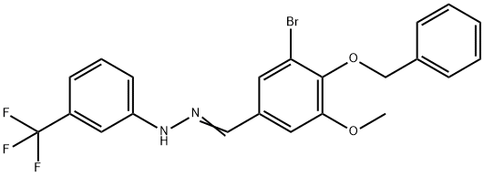 4-(benzyloxy)-3-bromo-5-methoxybenzaldehyde [3-(trifluoromethyl)phenyl]hydrazone Structure