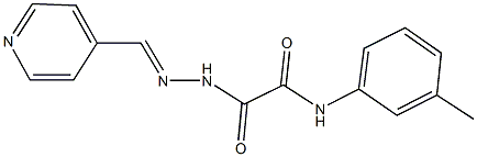 N-(3-methylphenyl)-2-oxo-2-[2-(4-pyridinylmethylene)hydrazino]acetamide 구조식 이미지