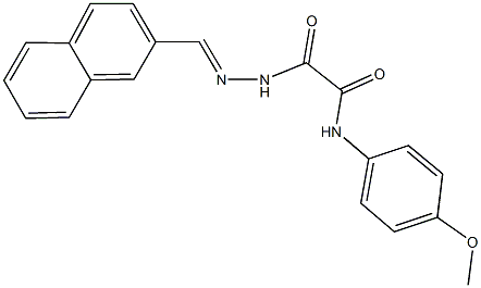 N-(4-methoxyphenyl)-2-[2-(2-naphthylmethylene)hydrazino]-2-oxoacetamide Structure