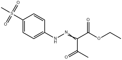 ethyl 2-{[4-(methylsulfonyl)phenyl]hydrazono}-3-oxobutanoate Structure