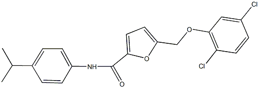 5-[(2,5-dichlorophenoxy)methyl]-N-(4-isopropylphenyl)-2-furamide 구조식 이미지