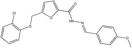 5-[(2-chlorophenoxy)methyl]-N'-(4-methoxybenzylidene)-2-furohydrazide 구조식 이미지