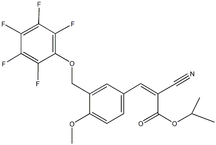 isopropyl 2-cyano-3-{4-methoxy-3-[(2,3,4,5,6-pentafluorophenoxy)methyl]phenyl}acrylate 구조식 이미지