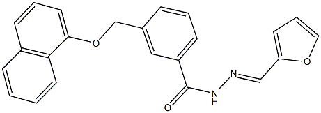 N'-(2-furylmethylene)-3-[(1-naphthyloxy)methyl]benzohydrazide 구조식 이미지