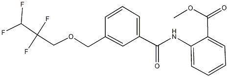 methyl 2-({3-[(2,2,3,3-tetrafluoropropoxy)methyl]benzoyl}amino)benzoate Structure