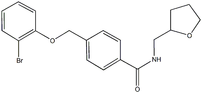 4-[(2-bromophenoxy)methyl]-N-(tetrahydro-2-furanylmethyl)benzamide 구조식 이미지