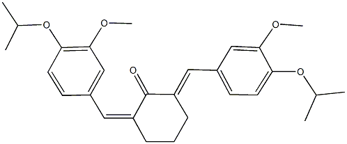 2,6-bis(4-isopropoxy-3-methoxybenzylidene)cyclohexanone 구조식 이미지