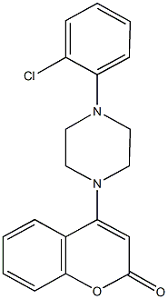 4-[4-(2-chlorophenyl)-1-piperazinyl]-2H-chromen-2-one Structure