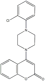 4-[4-(2-chlorophenyl)-1-piperazinyl]-2H-chromen-2-one 구조식 이미지