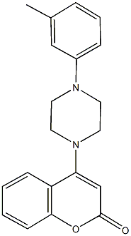 4-[4-(3-methylphenyl)-1-piperazinyl]-2H-chromen-2-one 구조식 이미지