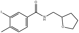 3-iodo-4-methyl-N-(tetrahydro-2-furanylmethyl)benzamide 구조식 이미지