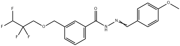 N'-(4-methoxybenzylidene)-3-[(2,2,3,3-tetrafluoropropoxy)methyl]benzohydrazide 구조식 이미지