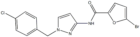 5-bromo-N-[1-(4-chlorobenzyl)-1H-pyrazol-3-yl]-2-furamide 구조식 이미지