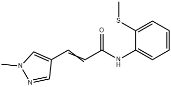 3-(1-methyl-1H-pyrazol-4-yl)-N-[2-(methylsulfanyl)phenyl]acrylamide 구조식 이미지