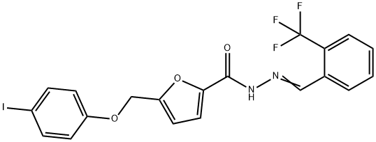 5-[(4-iodophenoxy)methyl]-N'-[2-(trifluoromethyl)benzylidene]-2-furohydrazide Structure