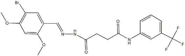 4-[2-(5-bromo-2,4-dimethoxybenzylidene)hydrazino]-4-oxo-N-[3-(trifluoromethyl)phenyl]butanamide Structure